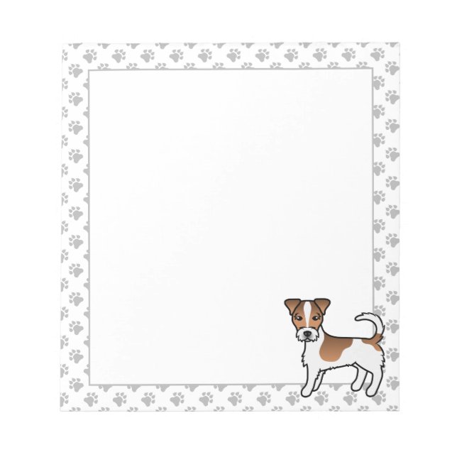 Vit och Tansträv Päls Jack Russell Terrier Hund Anteckningsblock (Framsida)