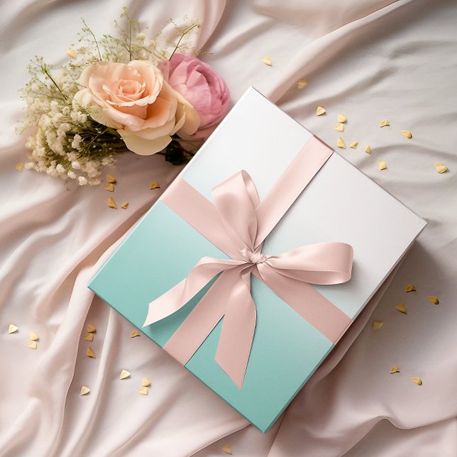 Vit och teal ombré presentpapper (White and Teal Ombre Wrapping Paper)