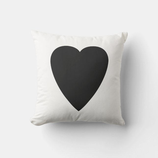 Vit och tonpastell hjärtformad design kudde (Framsida)