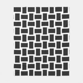 Vit och tonpastellvävd design fleecefilt