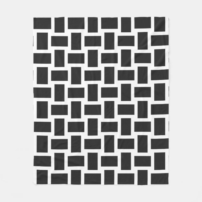 Vit och tonpastellvävd design fleecefilt (Framsidan)