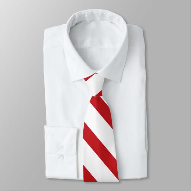 Vit och tunn Crimson universitetenrandTie Slips (Bunden)