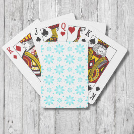 Vit och turkos, ömtålig daisy, punkter mönster casinokort