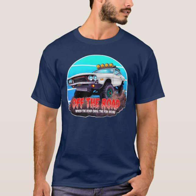 Vit Offroad-bil med citat vän rolig T Shirt (Framsida)