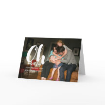 Vit Oh What Roligt Helgdag Photo Greeting Card