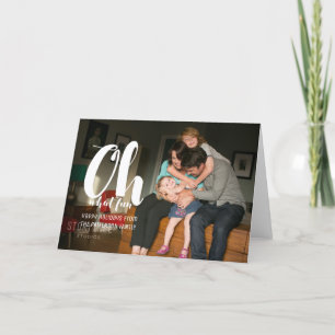 Vit Oh What Roligt Helgdag Photo Greeting Card Helgkort