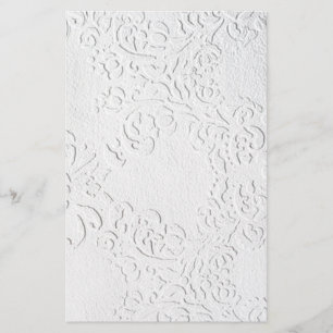 "Vit om vit Ornate-design" Brevpapper