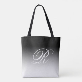 Vit Ombre över valfri Färg med Monogram Tygkasse