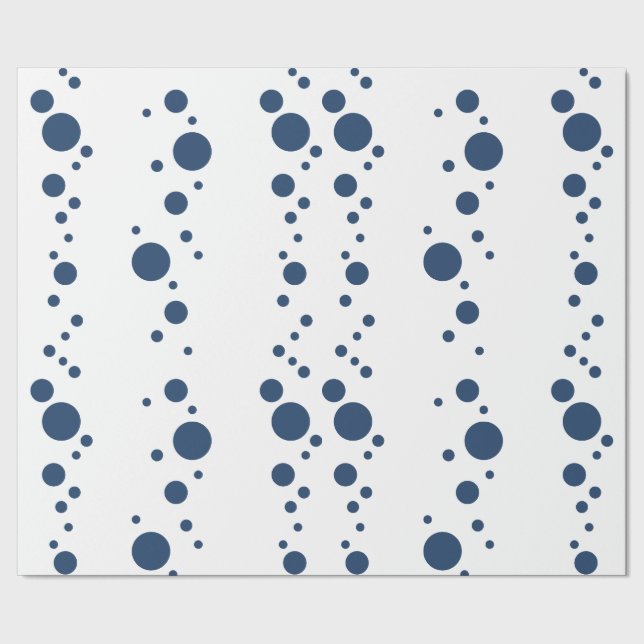 Vit omslutning papper med blå punkter på den presentpapper (Seam)