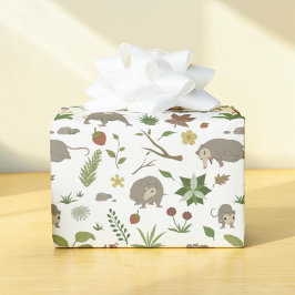 Vit Opossum Ljus Cottagecore Skogsfest Presentpapper