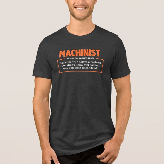 Vit Orange för maskindefinition T Shirt (Framsida)