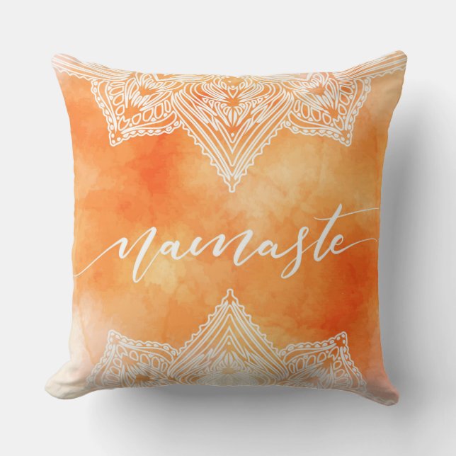 Vit OrangeAccentkudde Kudde (Framsida)