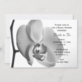 Vit Orchid Flower-Möhippa Inbjudningar