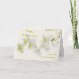 Vit Orchid Mors dag-kort Kort
