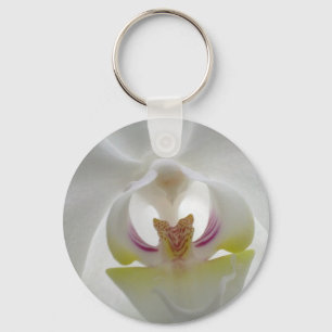 Vit Orchid-nyckelkedja Nyckelring