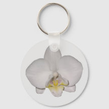 Vit Orchid-nyckelkedja