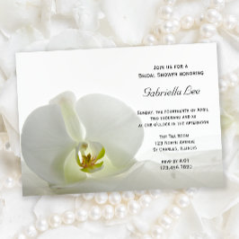 Vit Orchid och Veil Möhippa Inbjudningar