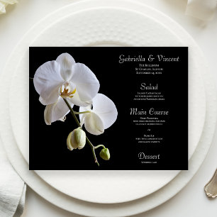 Vit Orchid på menyn Black Bröllop