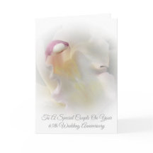 Vit Orchid Personlig 65e Bröllop-årsdag