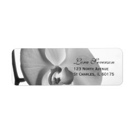 Vit Orchid-Returadress Returadress Etikett