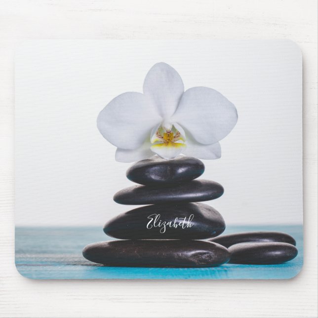 Vit Orchid,Terapist Zen Stones Musmatta (Framsidan)
