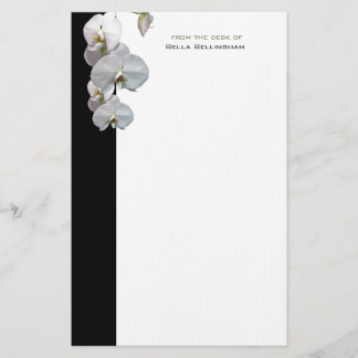 Vit Orchids Stationery Brevpapper