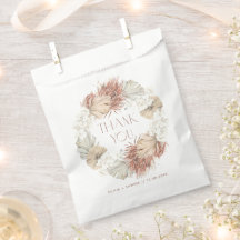 Vit orkidé och torkad palmkrans Boho bröllop