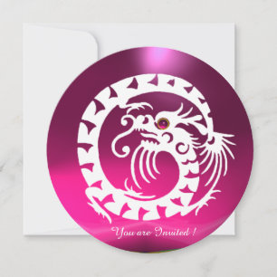 VIT ORMSDRÄK ROSA FUCHSIA LILA ÄDELSSTEN INBJUDNINGAR