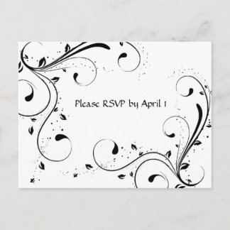 Vit OSA Inbjudan Vykort