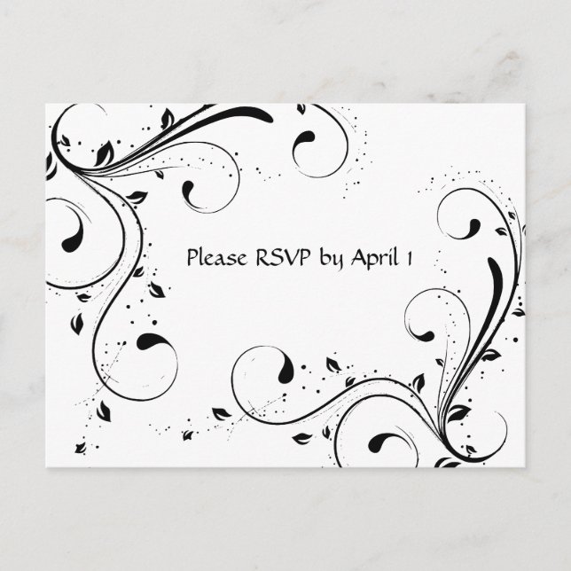 Vit OSA Inbjudan Vykort (Framsida)