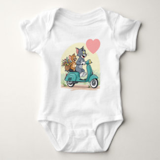 Vit overall med vacker Tom Jerry-design  T Shirt