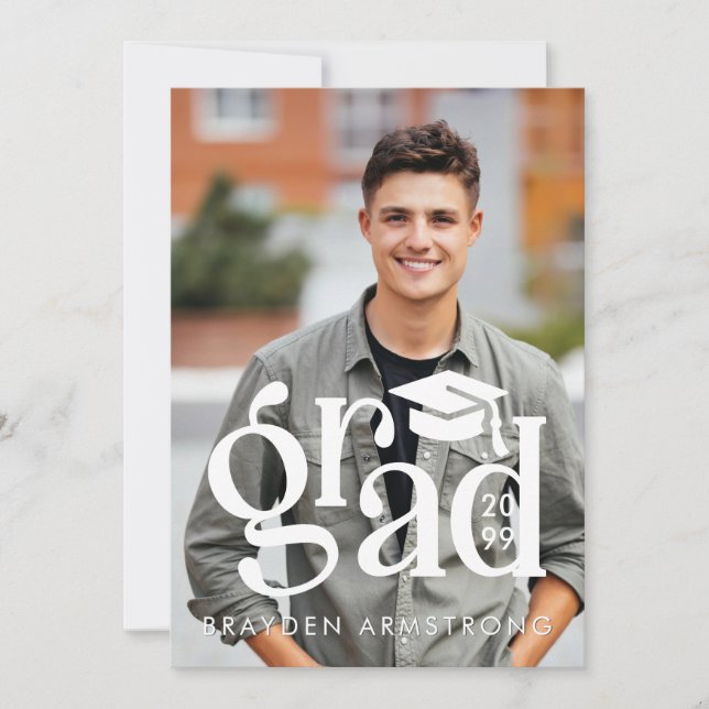 Vit överlagring av modern GRAD typ 2-foton Meddelande (Framsida)