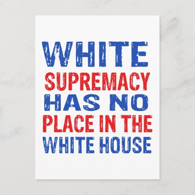 vit överlägsenhet vykort (Framsida)