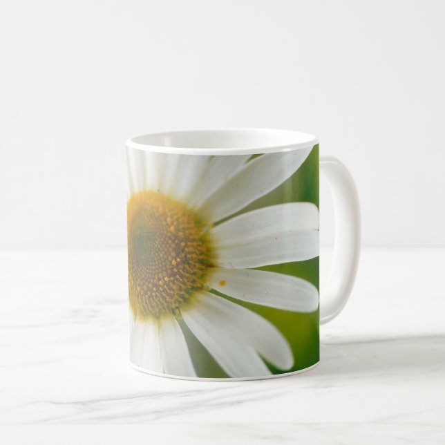 Vit Oxeye-Daisy - Leucanthemum vulgare Kaffemugg (Framsida höger)