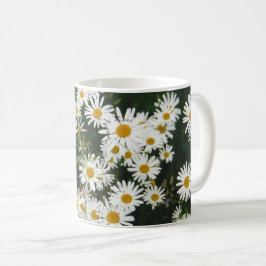 Vit Oxeye-Daisy, Måne Daisy Meadow Kaffemugg