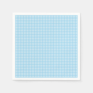 Vit på Baby blue liten våg. Polka dots Papprare Pappersservett