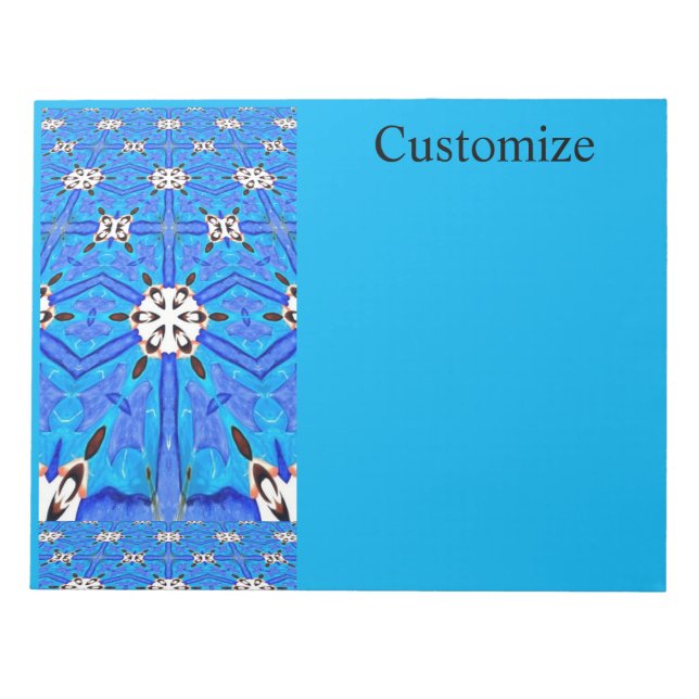 vit på blå geometri anteckningsblock (Framsida)