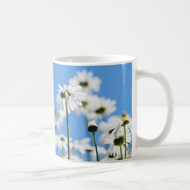 Vit på blå kaffemugg (Höger)