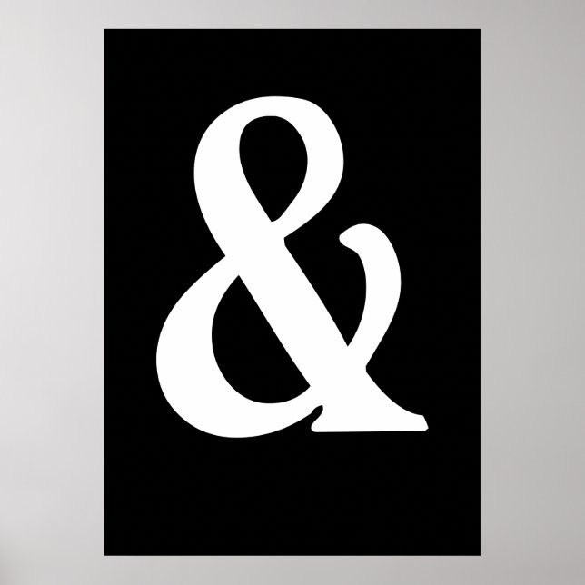 Vit på Black Ampersand Poster (Framsidan)