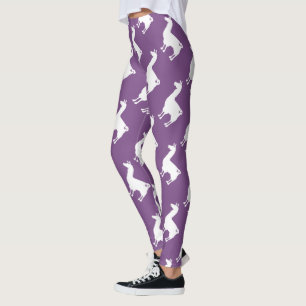 Vit på färgLlamadamasker Leggings