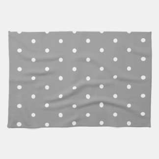 Vit på Grått Polka dots Kökshandduk