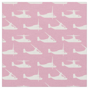Vit på Rosa V-22 Osprey Mönster Fabric Tyg