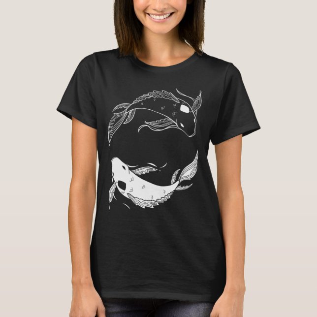 vit på svart andefisk atla Classic T Shirt (Framsida)