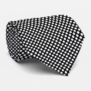 Vit på svart, medelstor Storleka Polka dots Slips