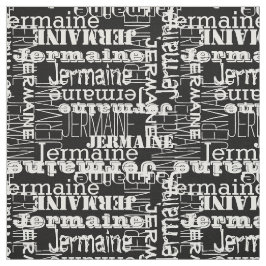 Vit på svart modern känd Collagedekor Tyg