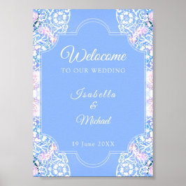 Vit påk och blomning sakura/Romantic Poster