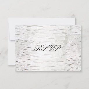 Vit Papper fågel Träd Bark Rustic Wood Bröllop OSA Kort