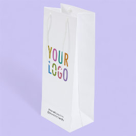 Vit Pappers Vinskänksväska med Anpassad Logotyp, I