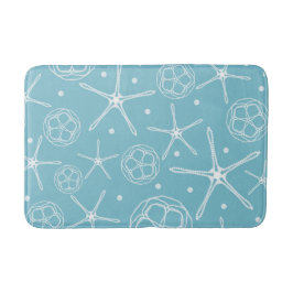 Vit Pärl Sjöstjärna Elegant Klassisk Strand Badrumsmatta