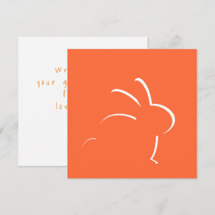 Vit Påsk-kort för klassisk Orange